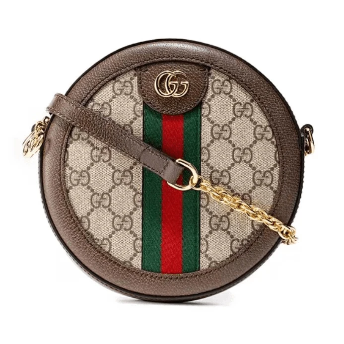 95新 GUCCI/古驰 古驰 老花圆饼 单肩包 10041330