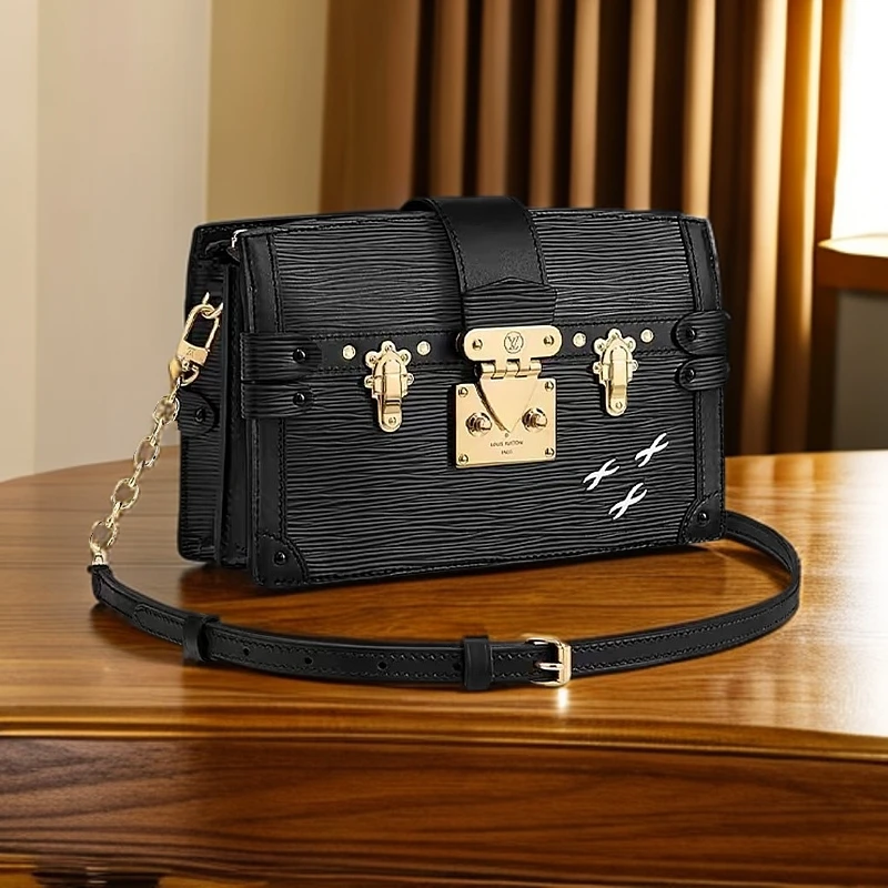 95新 LouisVuitton/路易威登 lv水波纹软盒子 单肩包 9647021