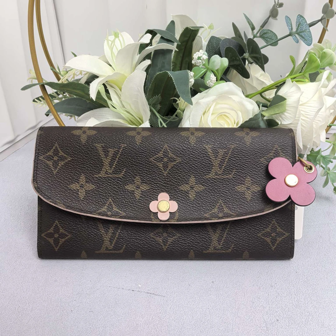 95新 LouisVuitton/路易威登 lv老花钱包 长款 花朵 10359172
