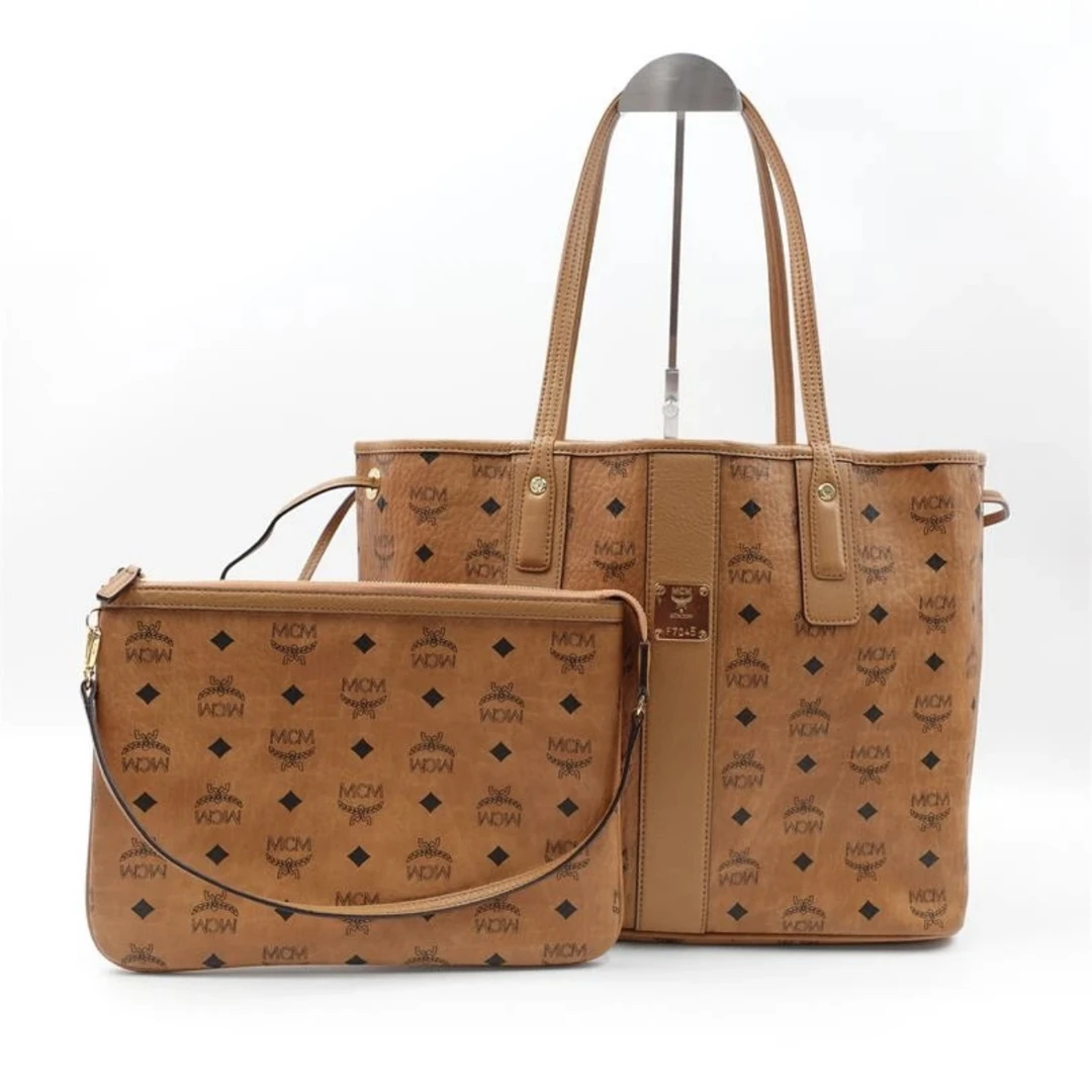 95新 MCM mcm 干邑色 手提子母包 托特包 中号 8147379