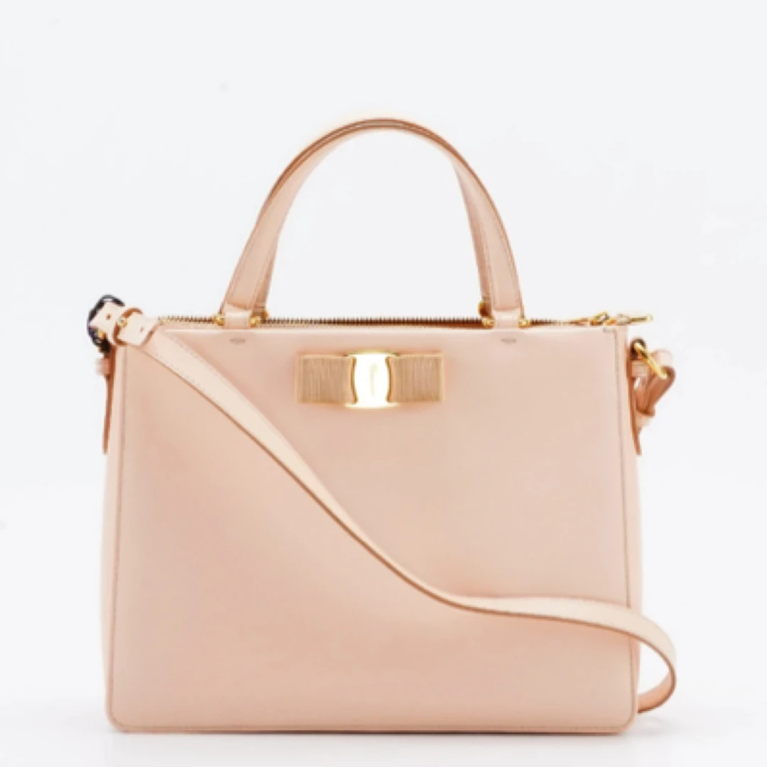 95新 FERRAGAMO/菲拉格慕 菲拉格慕蝴蝶结手提单肩包小号 9987515