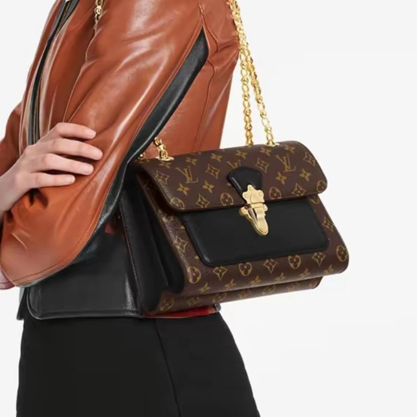 95新 LouisVuitton/路易威登 LV 维多利亚黑色单肩包 10041170
