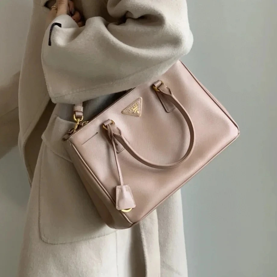 95新 Prada/普拉达 普拉达 粉色杀手包中号 单肩包 9646415