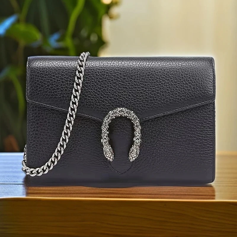 95新 GUCCI/古驰 古驰酒神woc双虎头链条包 单肩包 11155095女包