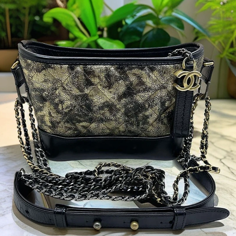 95新 Chanel/香奈儿 26开埃及系列鎏金小号流浪包 单肩包 9001956