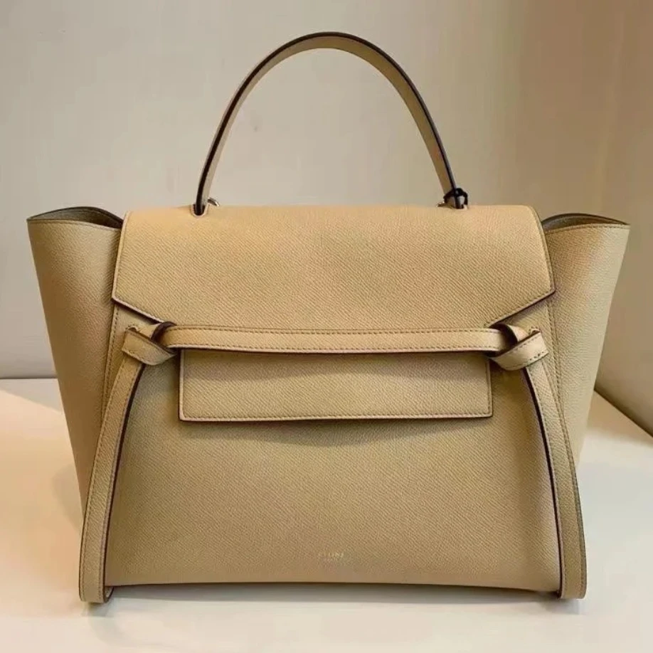 95新 Celine/思琳 赛琳 奶茶色鲶鱼包大号 单肩包 9646188