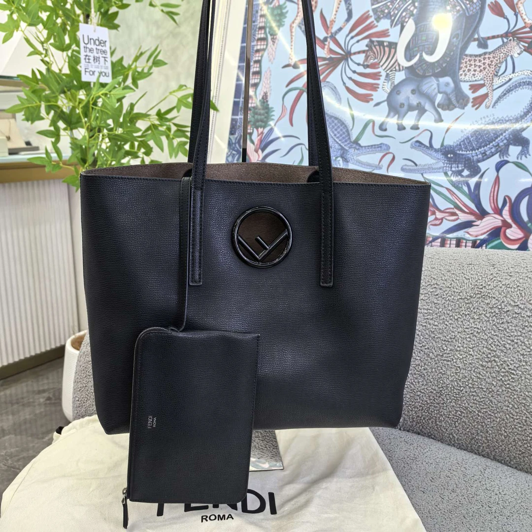 95新 FENDI/芬迪 芬迪黑色子母托特包 手提包 10424491