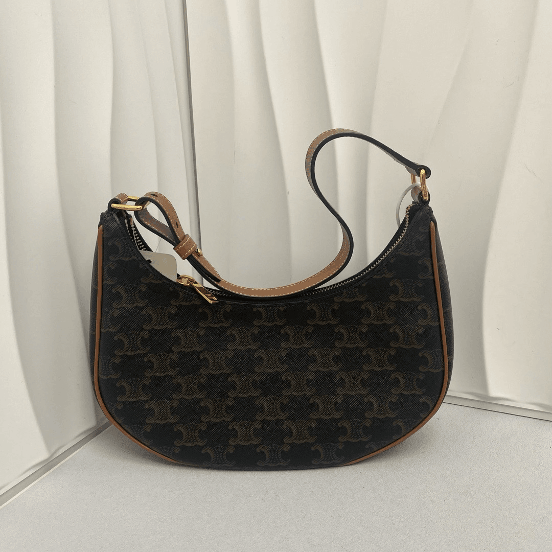 95新 Celine/思琳 赛琳 AVA经典凯旋门老花腋下包 单肩包 8997697