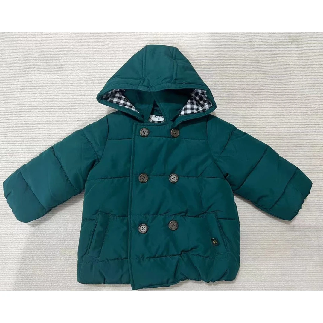 外贸童装双排扣棉服