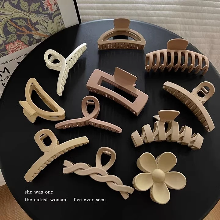 K149抓夹女大号鲨鱼夹高级感后脑勺发夹发抓头发夹子头饰发卡2023