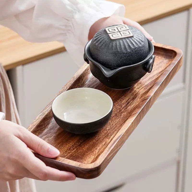 南美胡桃木水果糕点长方盘-30*12*2cm