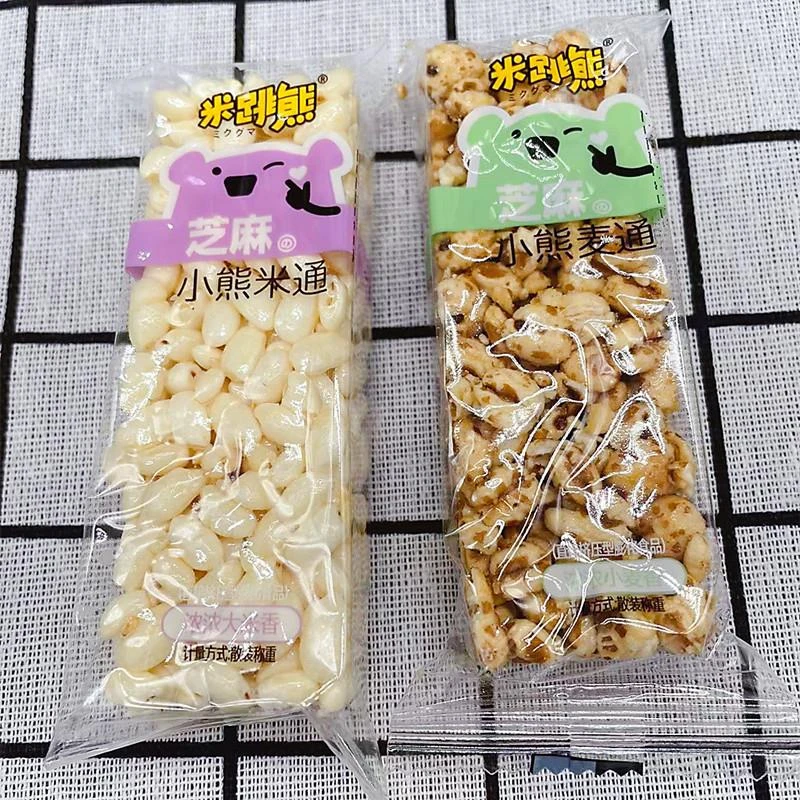 跳熊小熊米饼麦饼米通麦通芝麻红糖休闲膨化网红零食香脆散称笋0g