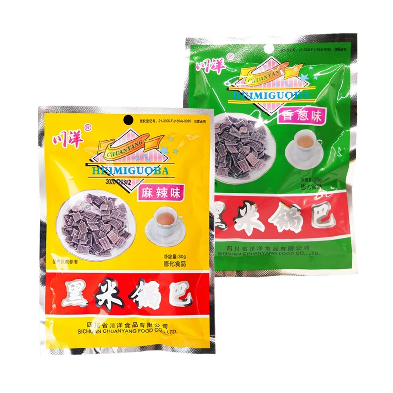 黑米锅巴g*0成都酥脆锅巴儿时零食麻辣香葱味锅巴小零食笋0g