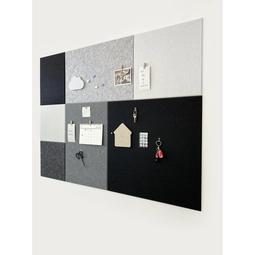 毛毡墙贴墙面装饰自粘现代简约混搭ins北欧风照片墙矩形斜角立体