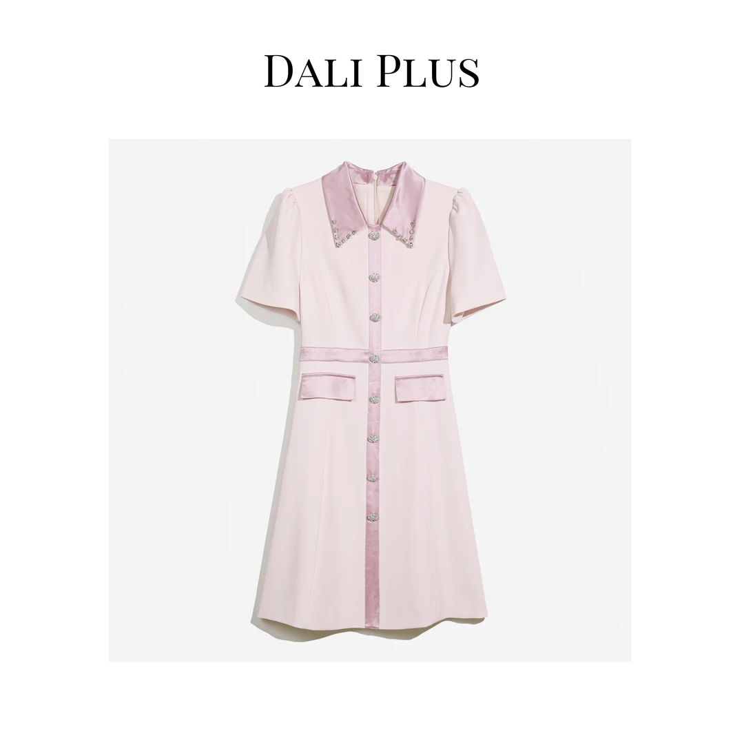 DALI PLUS高端精致奢华 优雅法式粉色小香风 女装连衣裙-23423128