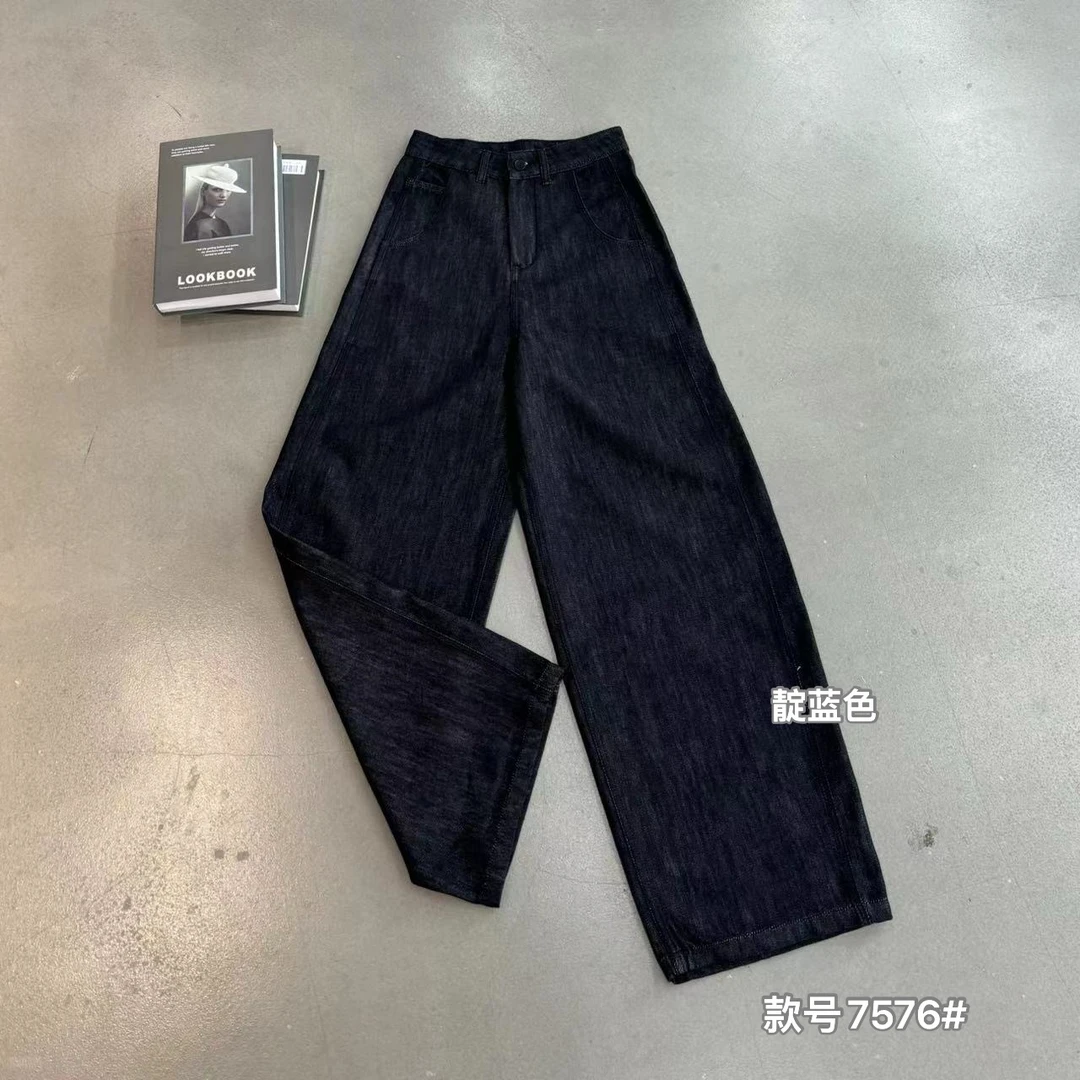 鑫燃KIKI 休闲裤高腰直筒时尚夏季修身 7576  潇家 （F）