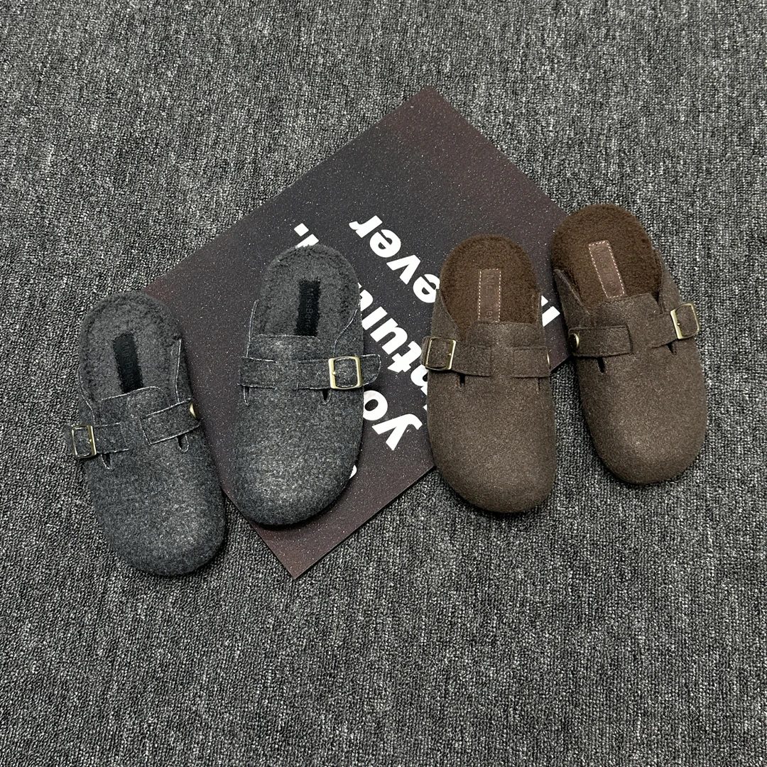 【NO退NO换】鑫燃KIKI 复古时尚百搭皮带懒人一脚蹬博肯鞋 662-1 BL