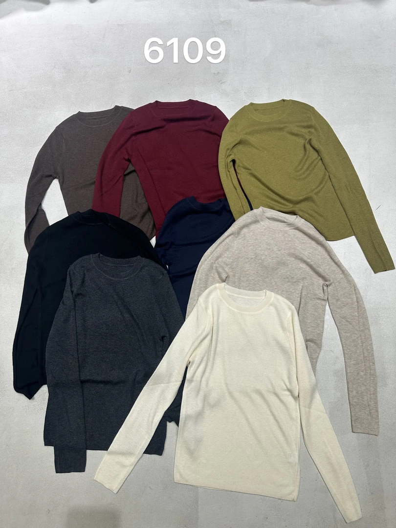 【NO退NO换】鑫燃KIKI 纯色简约百搭设计感上衣 6109 KIKI