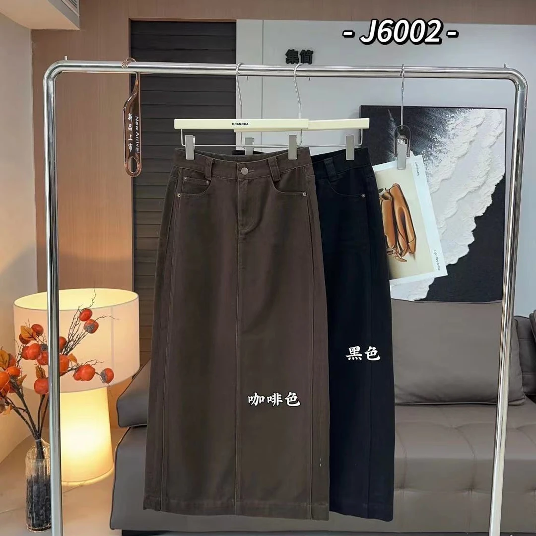 【NO退NO换】鑫燃Kiki 超好看复古简约显瘦牛仔半身裙 J6002 JJ (F)