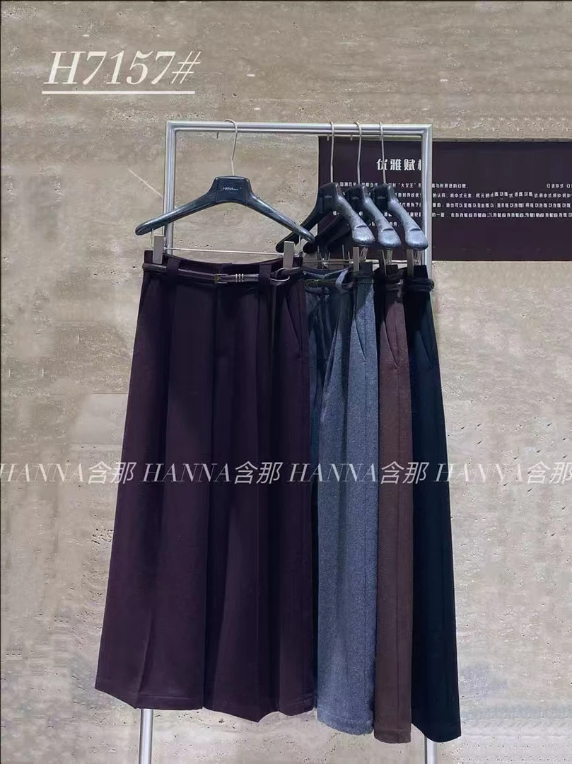 【NO退NO换】鑫燃KIKI 高级感百搭羊毛休闲裤八分裤 7157 HN  (F)