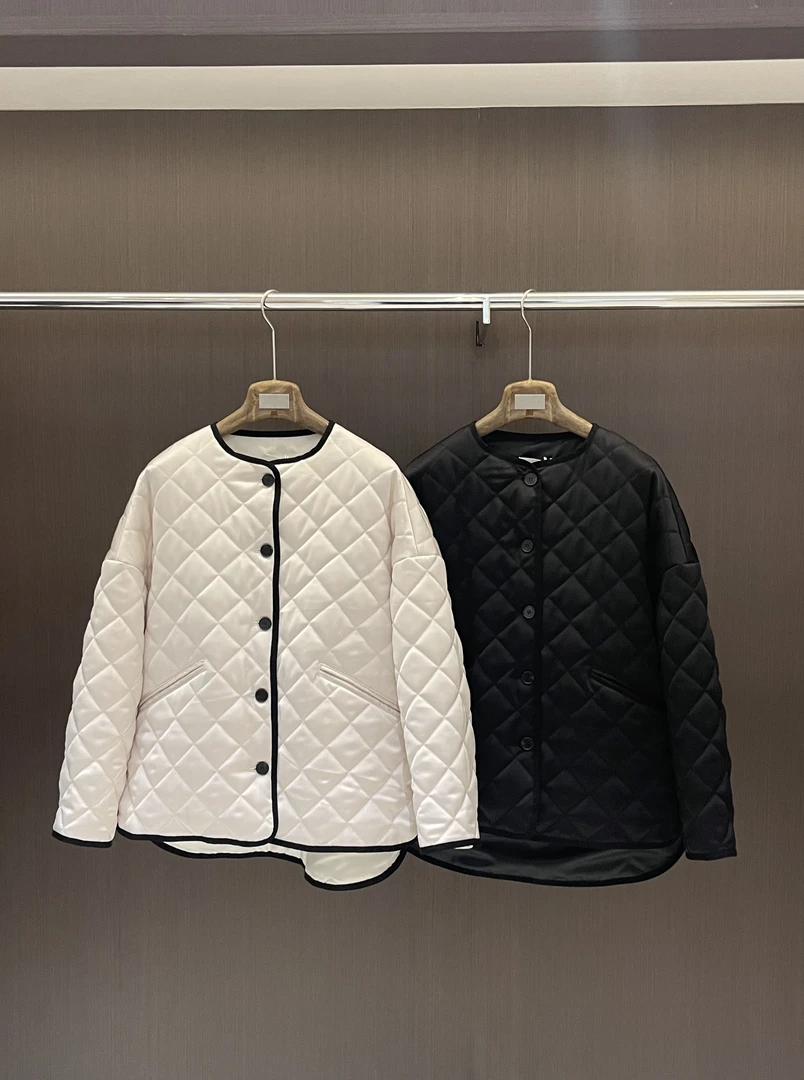 【NO退NO换】鑫燃KIKI 时尚小众菱形格单排扣棉外套 2481350 MHT