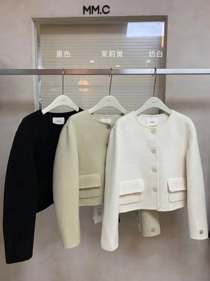 【NO退NO换】鑫燃KIKI 羊毛单排扣小众口袋外套 9180 MMC (f)