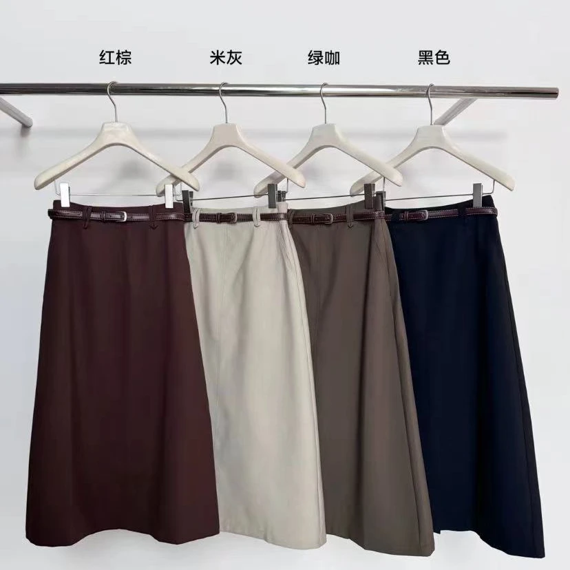 【NO退NO换】鑫燃KIKI 简约梭织中长半身裙 22926 MMC  （F）