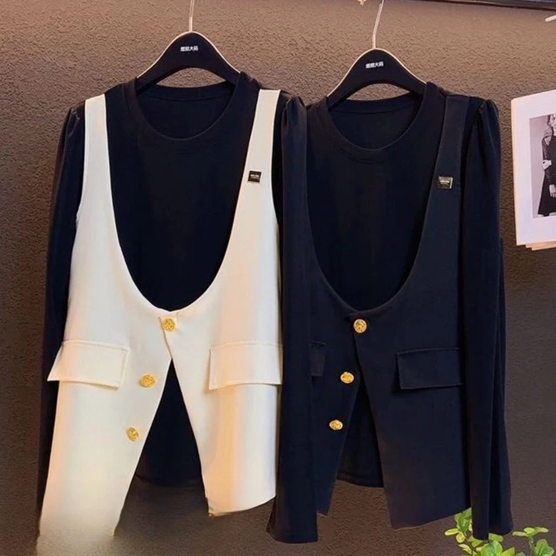 秋季新款长袖打底衫女士休闲时尚显瘦