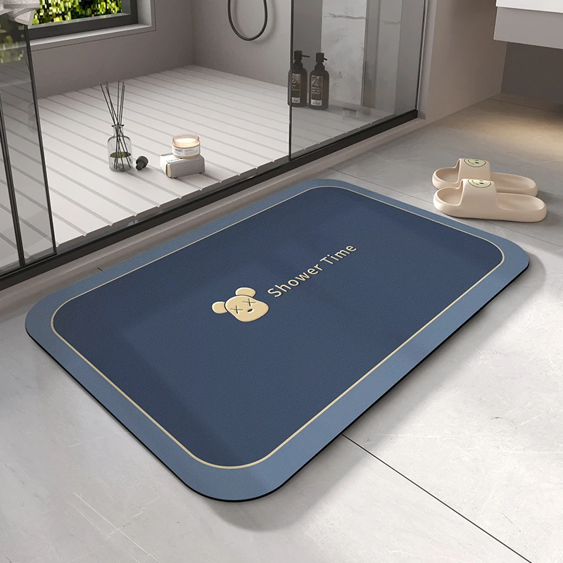 软硅藻泥卫生间吸水防滑厕所耐脏脚垫进门入户门浴室速干防滑地垫