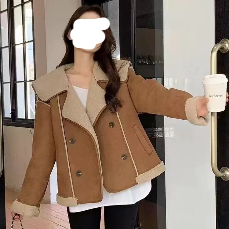 2025冬季新款韩系毛毛外套C6100款