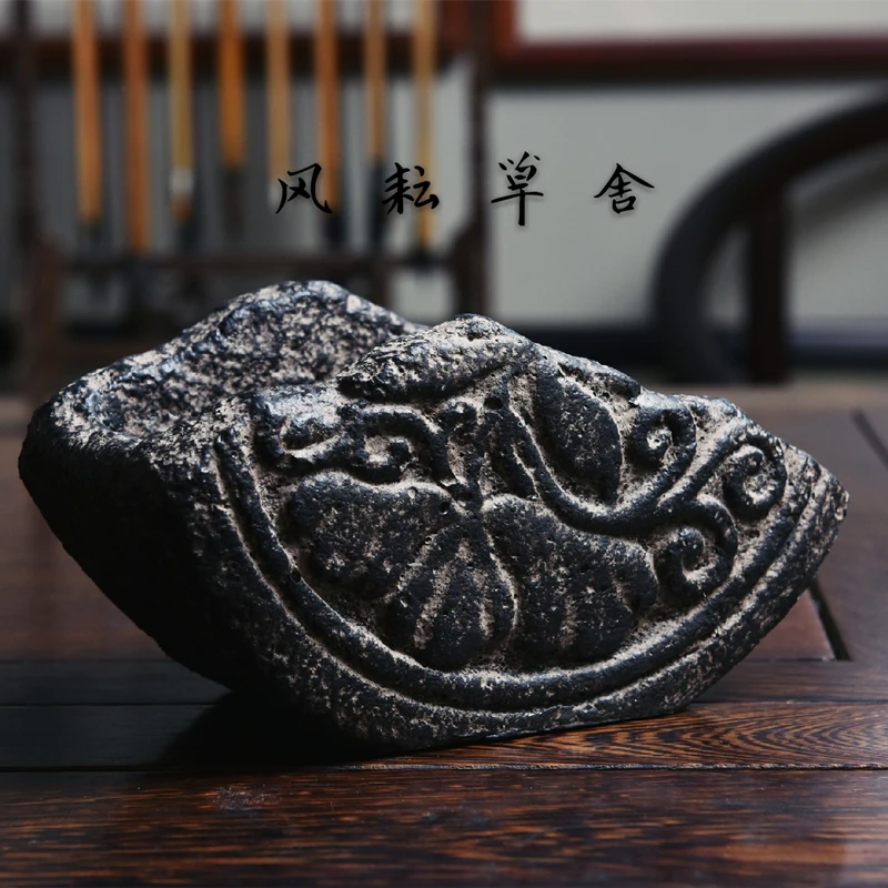 雲植仿古仿石高端创意禅意中国风花盆花器瓦当盆