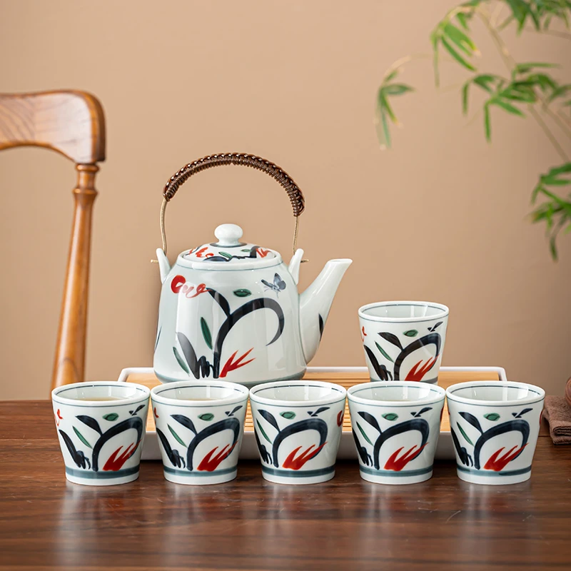 毅煊复古提梁壶整套茶具陶瓷家用办公室中式茶壶茶杯功夫茶具套装