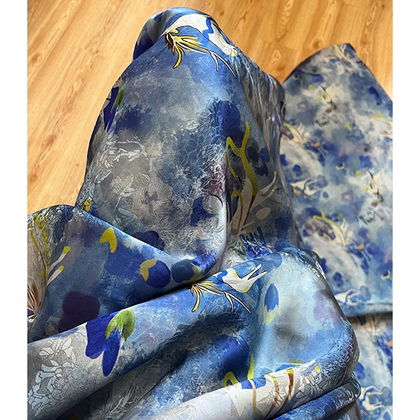 人丝提花红云纱国风新中式面料【HV8420】