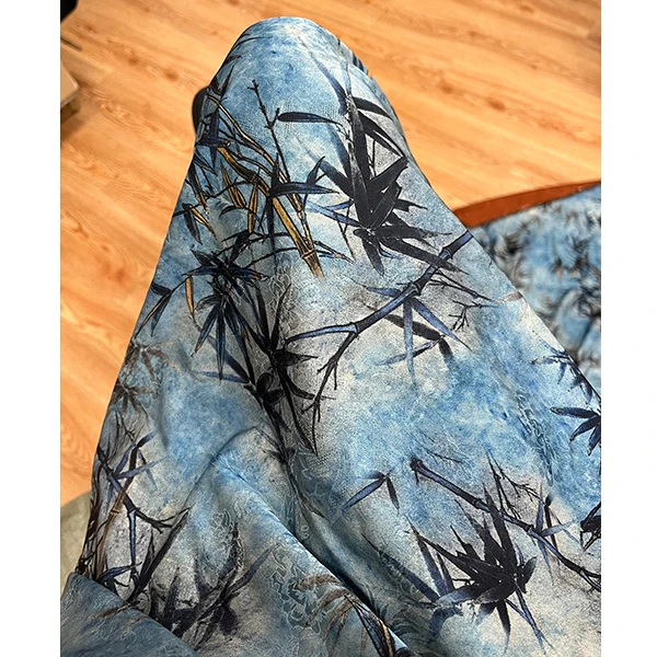 【青竹雅韵】双面提花透孔花罗面料新中式风格布料【HP8243青竹雅韵】