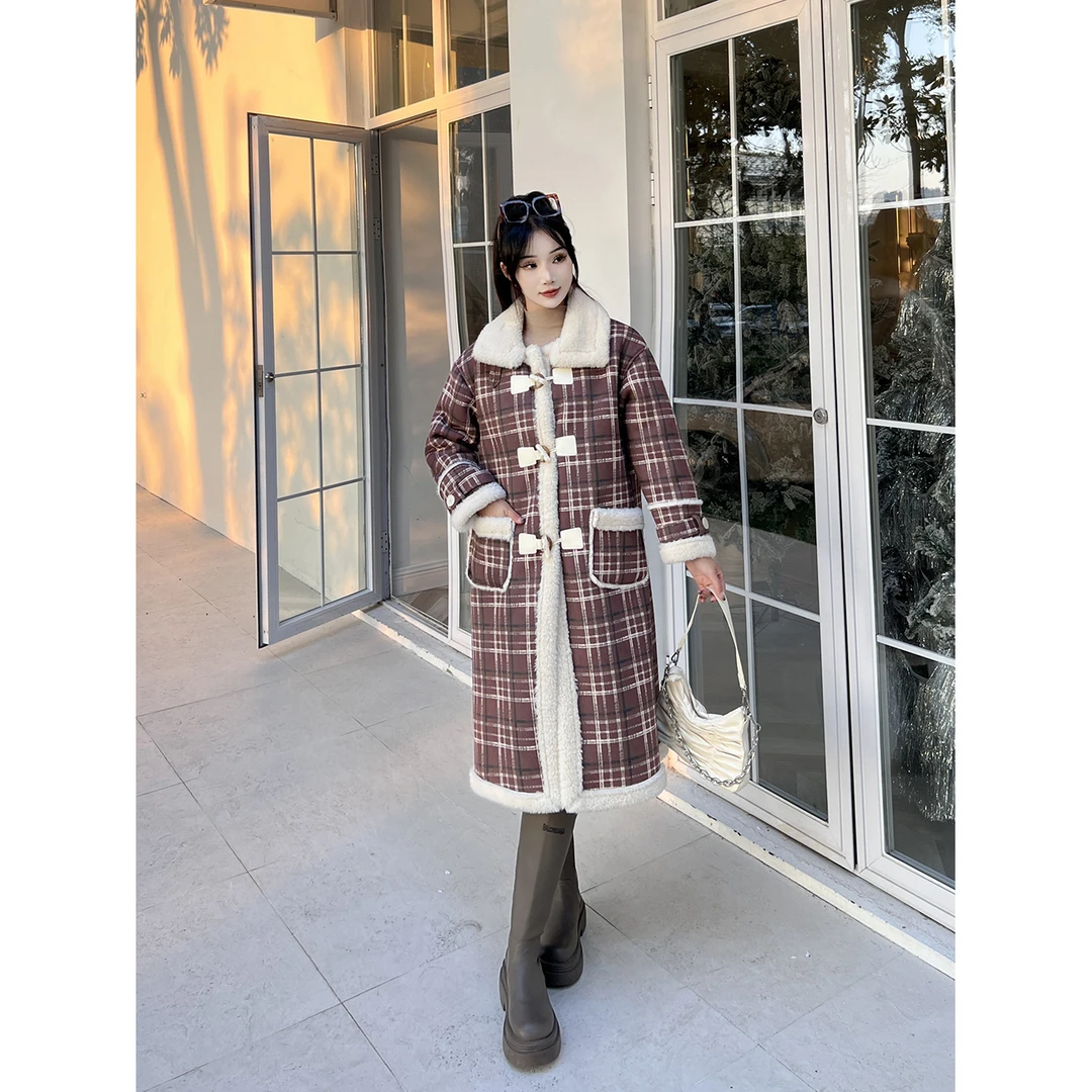 2024冬季新品大衣外套加厚时尚长外套加绒冬款保暖冬装82029