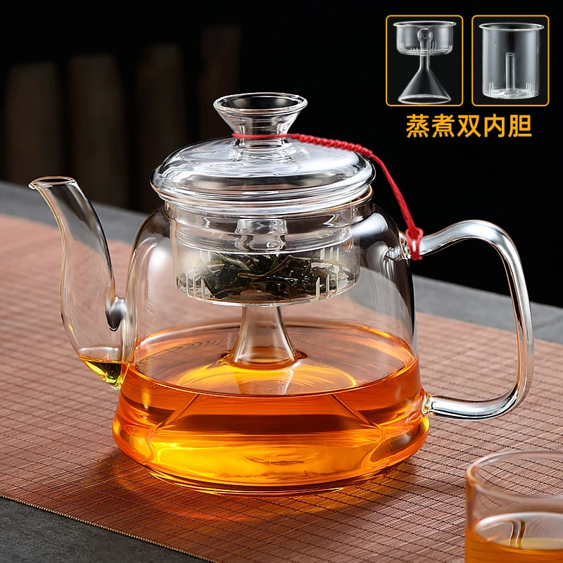 大容量玻璃白茶煮茶器蒸茶壶加厚烧水壶养生壶电陶炉蒸煮茶壶茶具