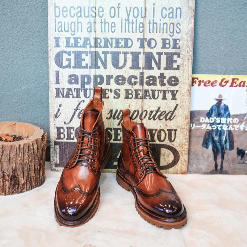 【捡漏】摩托车骑行鞋英伦商务哈雷复古机车鞋子牛皮四季