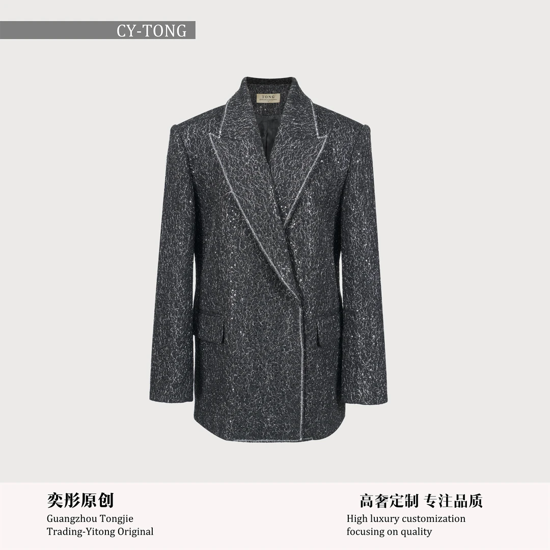 【彤姐原创】冬季设计师款时尚休闲女士气质西装外套TWWT4037