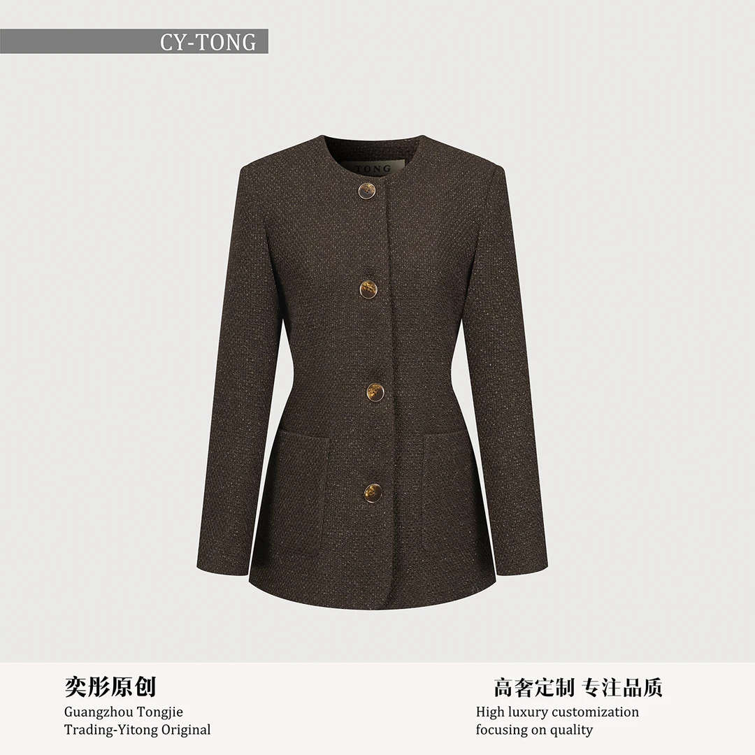 【彤姐原创】冬季设计师款时尚休闲女士气质西装外套TWTZ4034