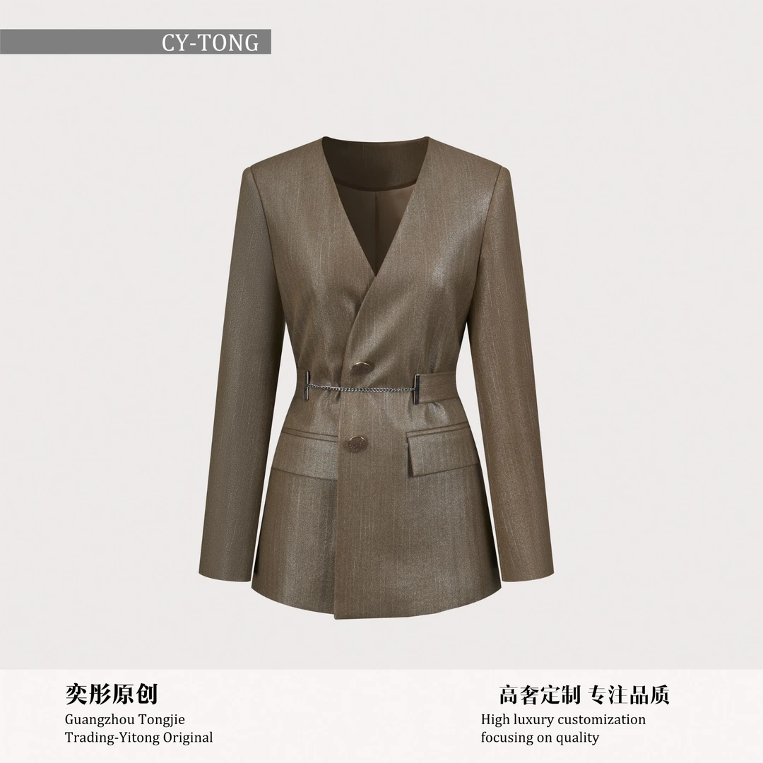 【彤姐原创】秋季设计师款气质职业修身女款西装外套W24D060