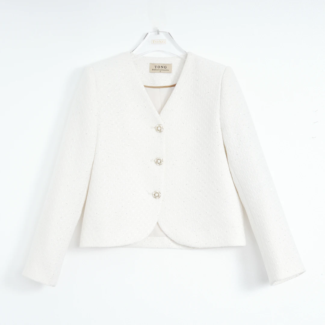 【彤姐原创】小香风设计师款西装不规则郁金香西装W23D001