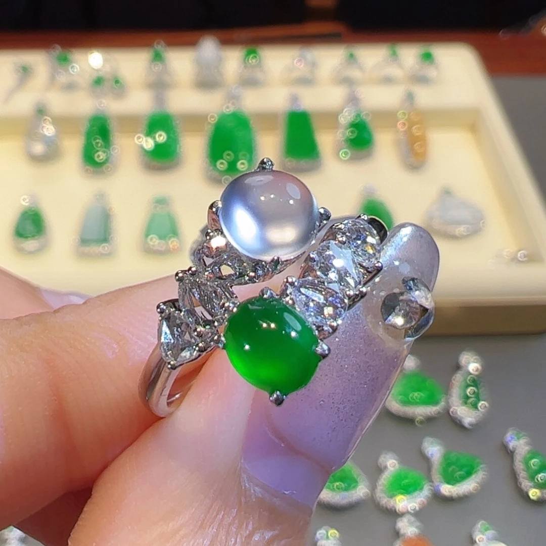 【闪购商品】翡翠戒指18K金镶嵌