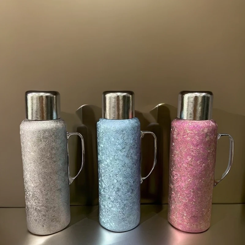 新款纯钛保温水壶闷茶壶大容量男女户外家用全钛水杯子传世壶