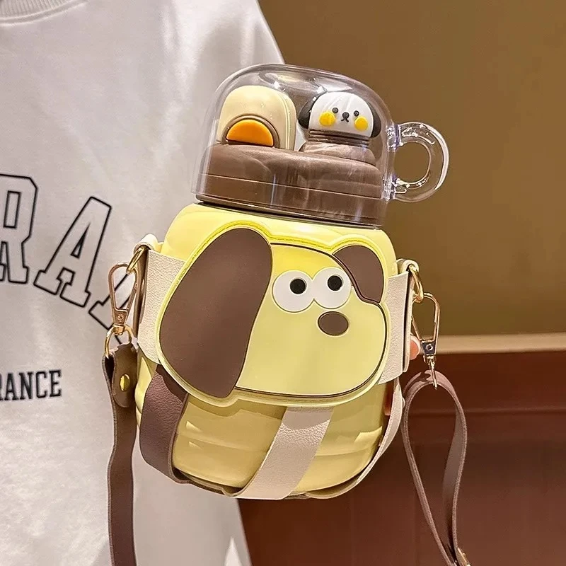 保温杯大肚杯子儿童水壶女生高颜值316双饮水杯可爱学生上学专用