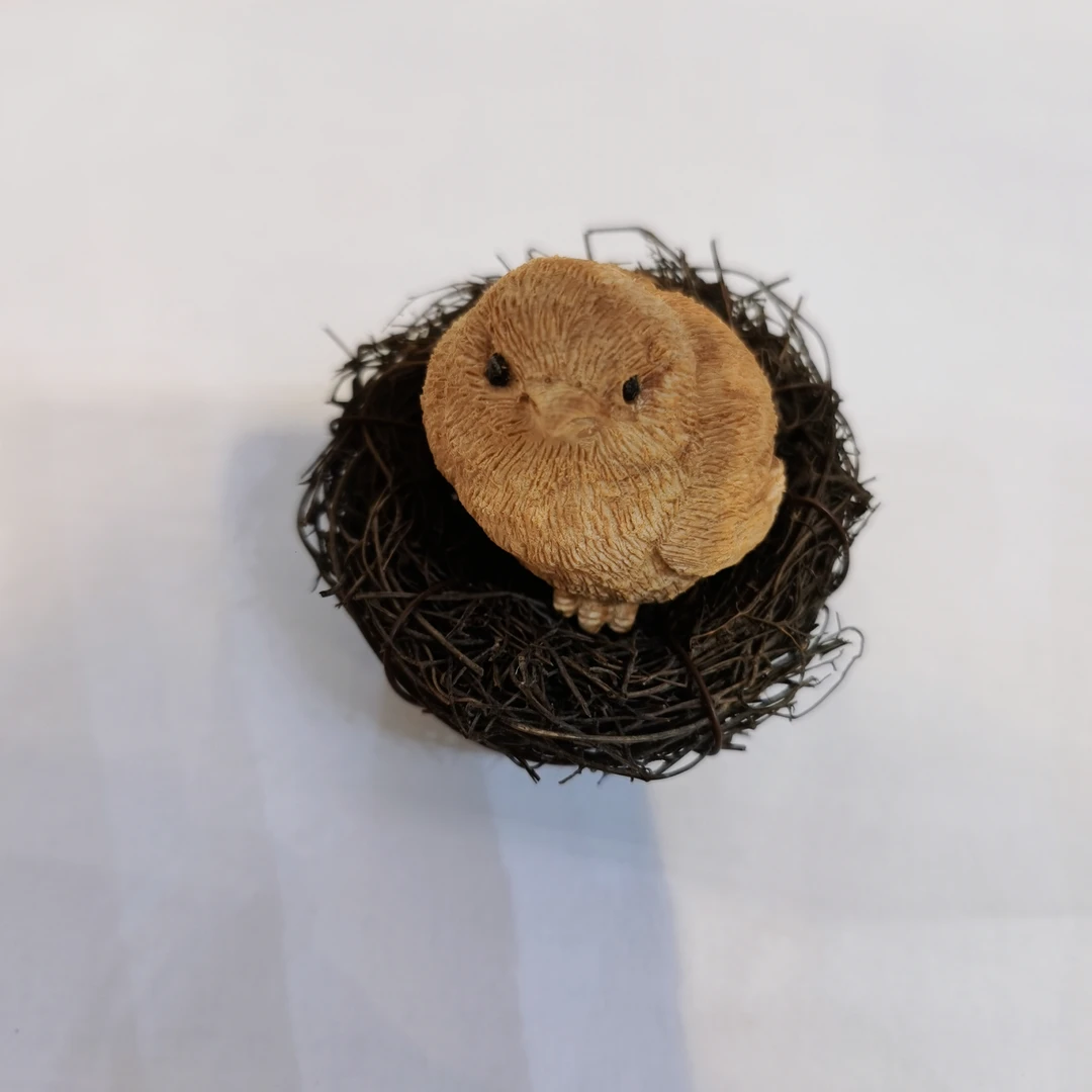 《崖柏手工小鸡》4✕4✕3.8摆件木雕柏木，纯手工