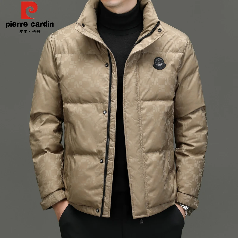 皮尔卡丹男士羽绒服冬季新款加厚保暖轻奢潮流冬装短款白鸭绒外套