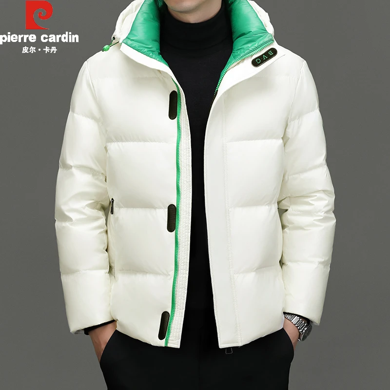 皮尔卡丹加厚羽绒服男款冬季新款品牌正品白鸭绒保暖冬装外套