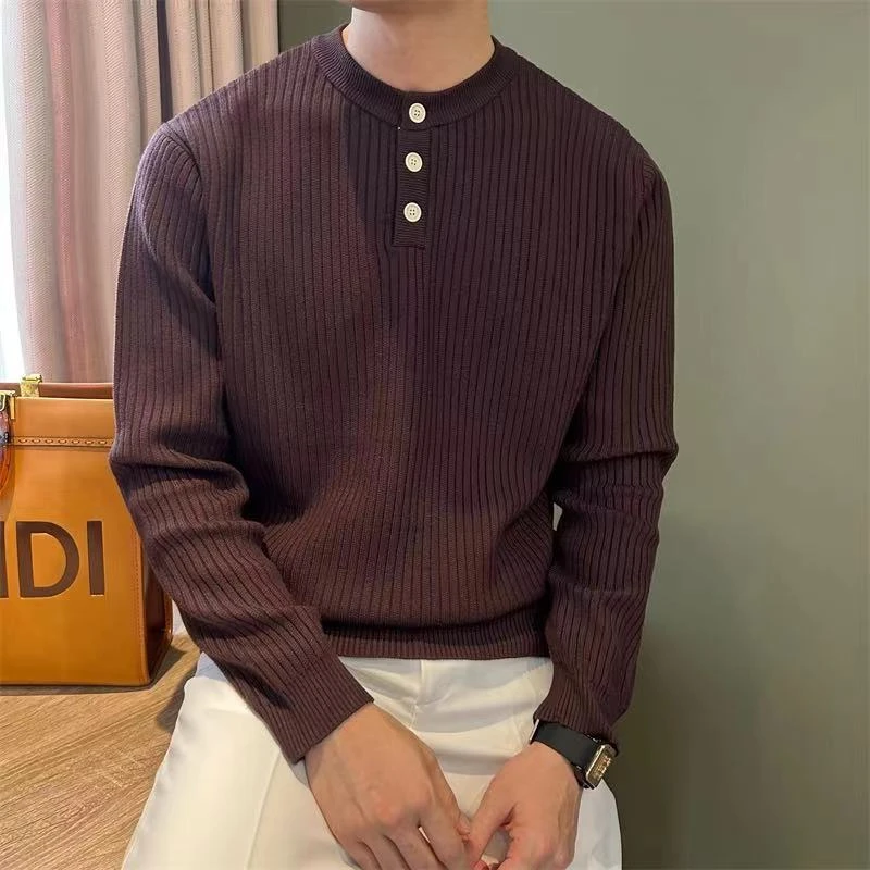 『初雪X』百搭休闲舒适简约潮流毛衣3126