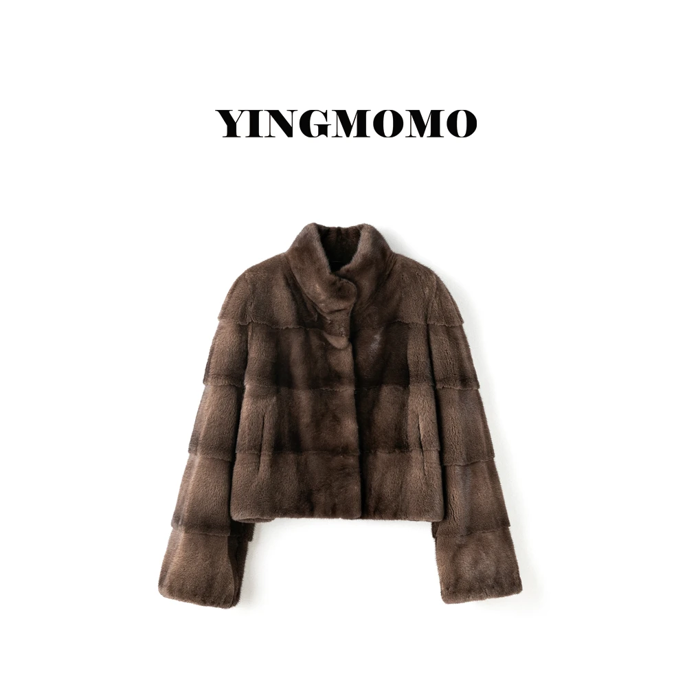 【YINGMOMO】影哥「小古巴」「奥利奥」十字貂咖色系整貂冬季皮草G23082