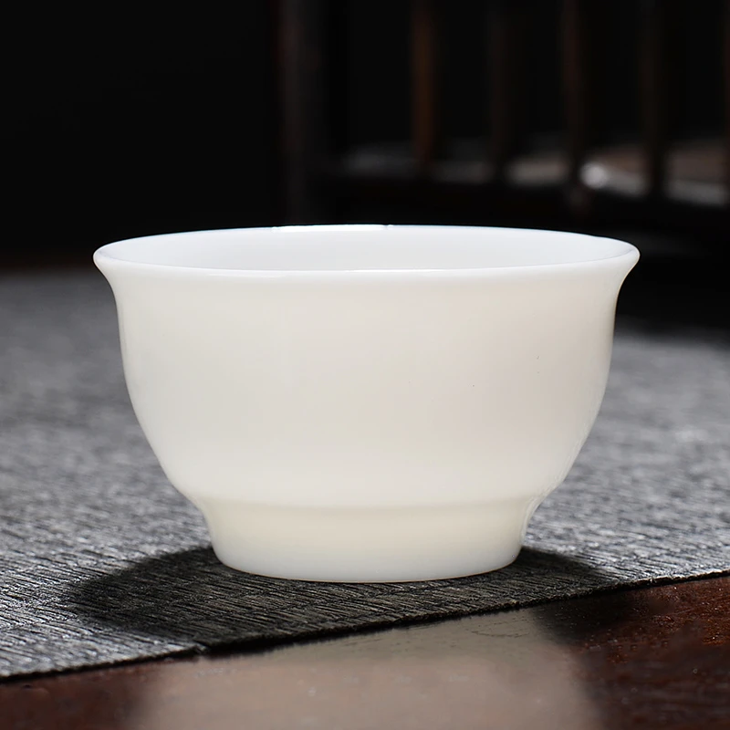 唐蕴-羊脂玉瓷茶杯德化白瓷纯白品茗杯家用喝茶杯陶瓷单杯简约